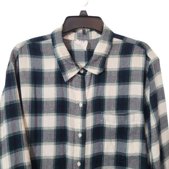 GAP The Easy Shirt Long-sleeve Flannel Size XXL - Picture 1 of 15